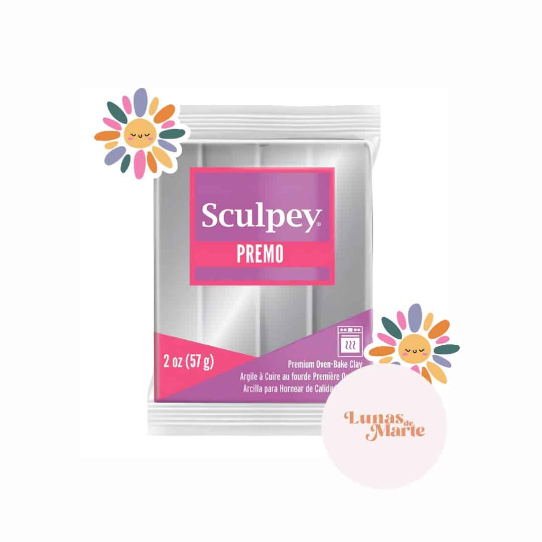 Arcilla Polimerica Premo Sculpey Silver 57 G Arcilla Polimérica Premo Sculpey de color plata en presentación de 57 gramos, ideal para modelado y manualidades